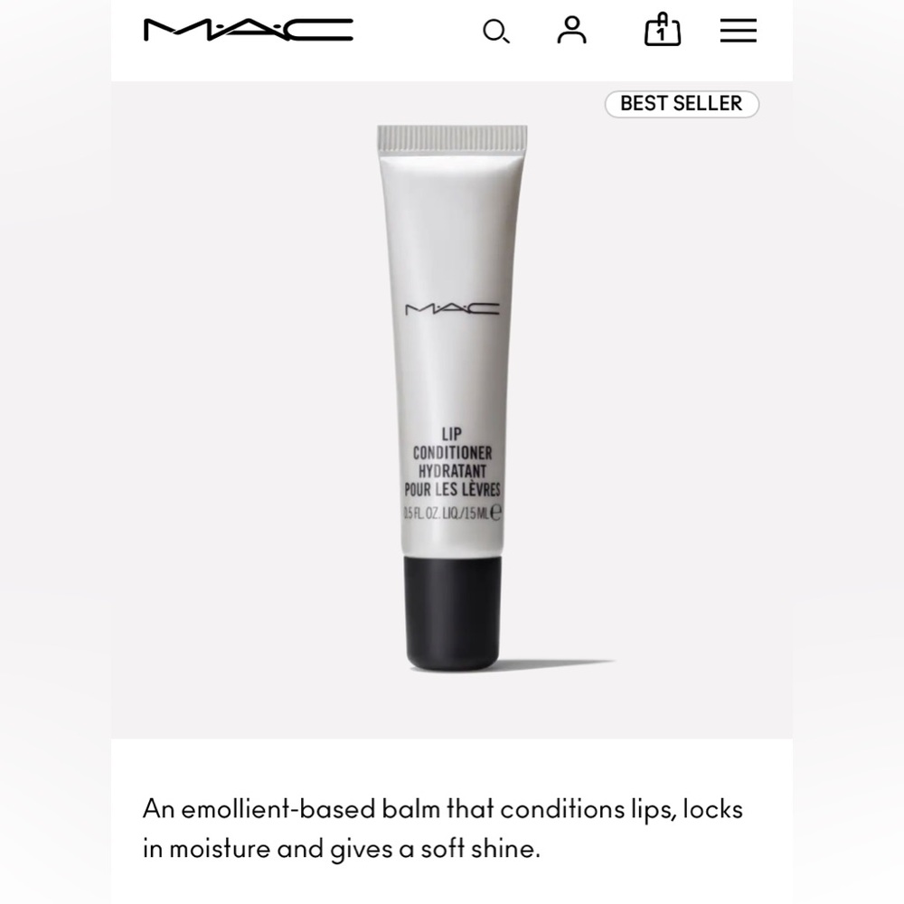 MAC lip conditioner 15 mL.